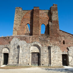The Facade of the Abbey of San Galgano, Tuscany,