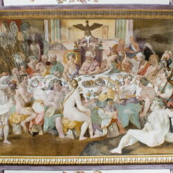 villa di Corliano, affresco al centro del salone